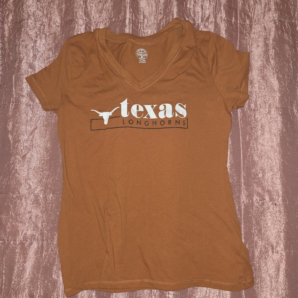 Texas Longhorns Women's Orange V-Neck T-Shirt